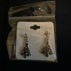 Vintage Christmas tree earrings